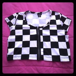 Checkered crop top